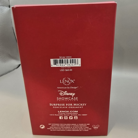 Lenox Disney Showcase Collection Christmas Ornament.... Surprise for Mickey. - Picture 8 of 8